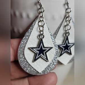 Faux leather Dallas Cowboys earrings